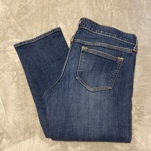 Old Navy Jeans Women Sz 8 Blue The Diva Straight Stretch Low Rise Preppy Hipster